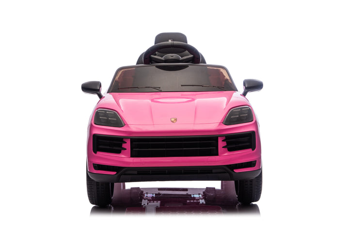 Elektrische kinderauto Porsche Cayenne voor 1 persoon, 12 volt, roze