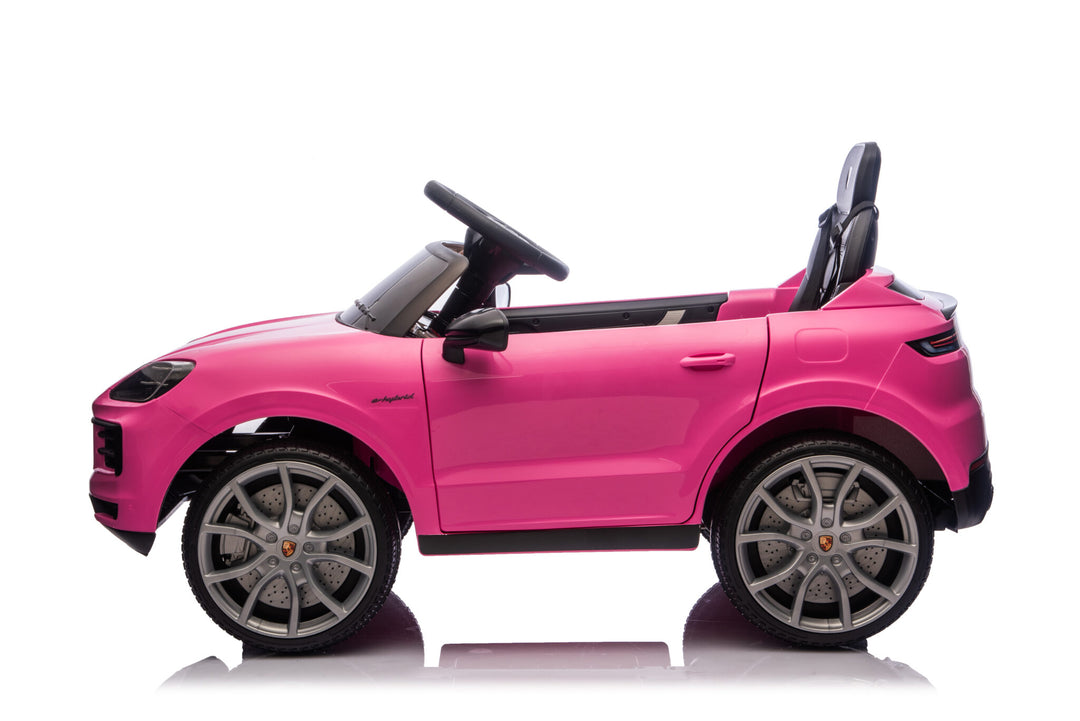 Elektrische kinderauto Porsche Cayenne voor 1 persoon, 12 volt, roze