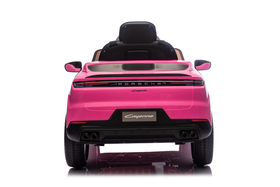 Elektrische kinderauto Porsche Cayenne voor 1 persoon, 12 volt, roze