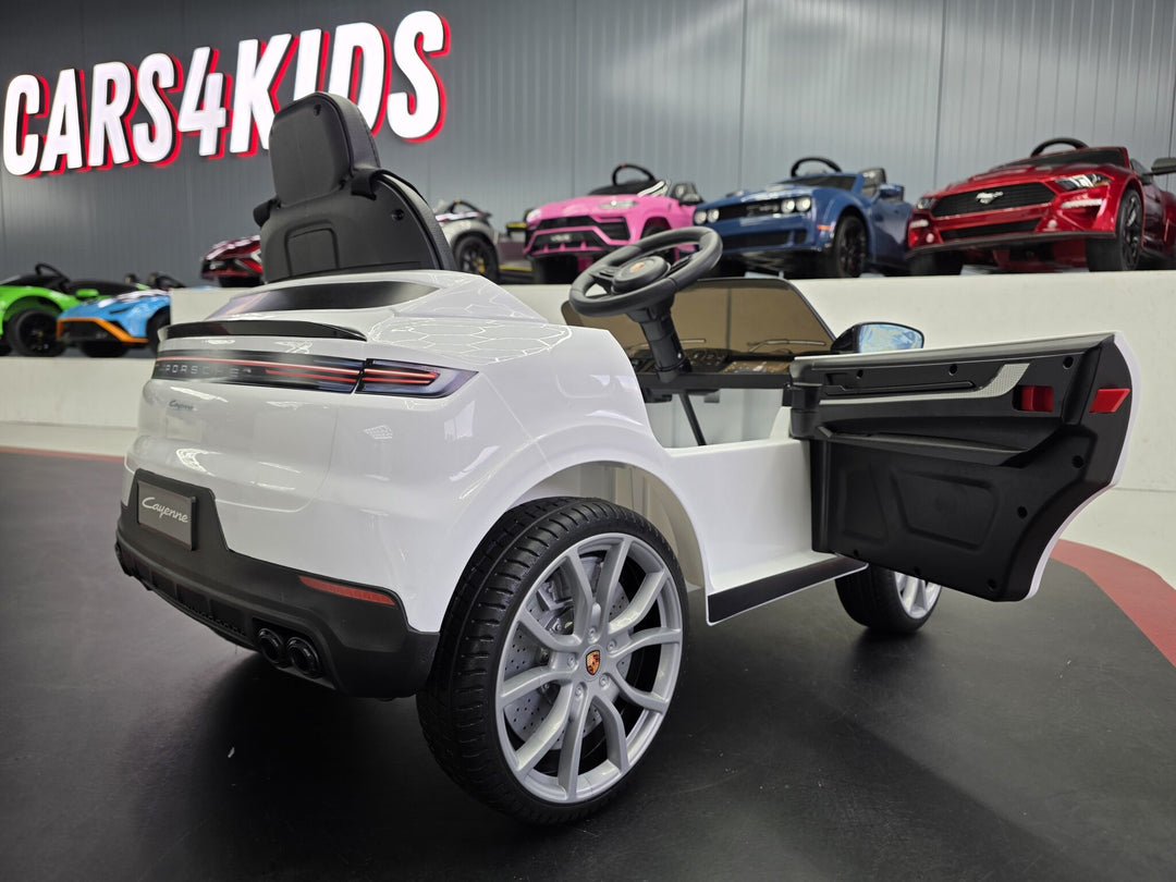 Porsche Cayenne elektrische kinderauto 12 volt wit