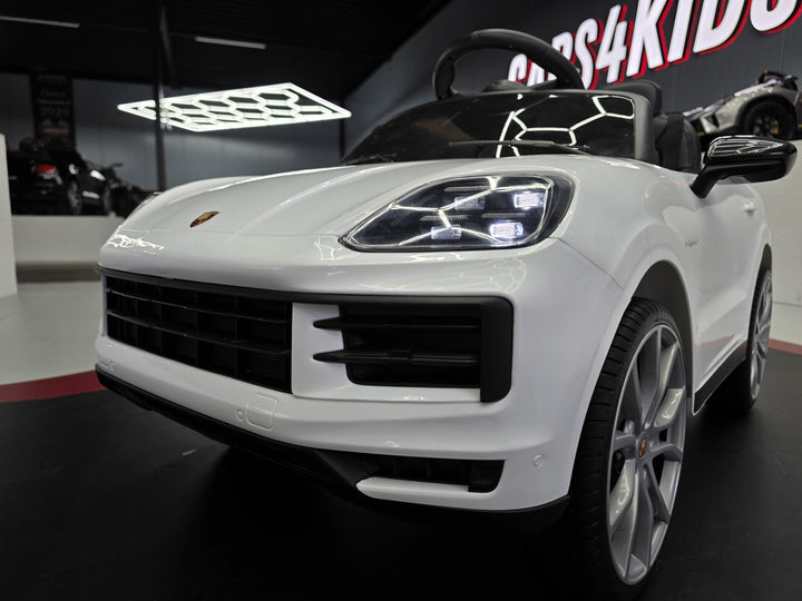 Porsche Cayenne elektrische kinderauto 12 volt wit