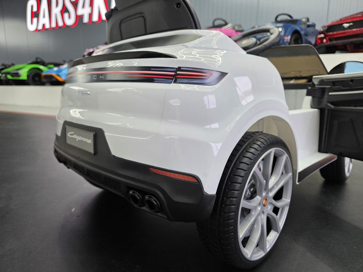 Porsche Cayenne elektrische kinderauto 12 volt wit