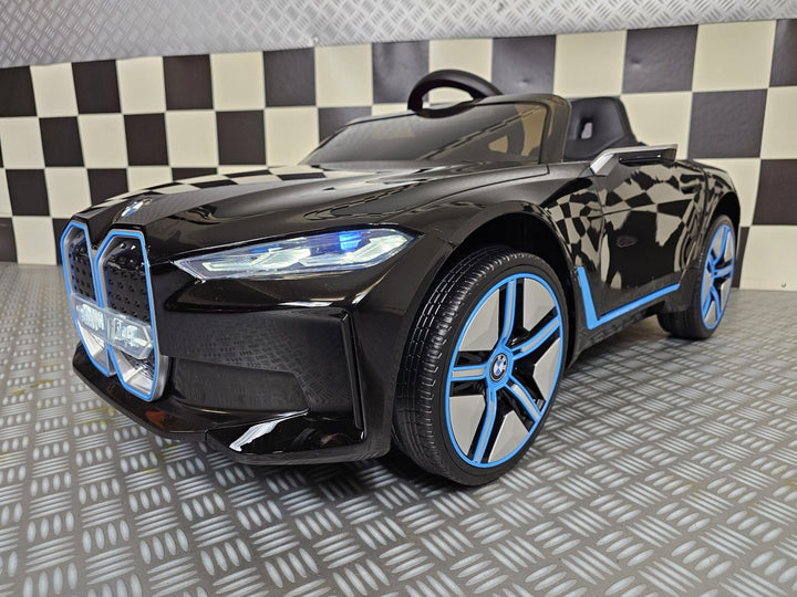 Elektrische kinderauto BMW i4 12 volt zwart