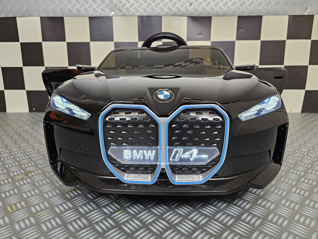 Elektrische kinderauto BMW i4 12 volt zwart