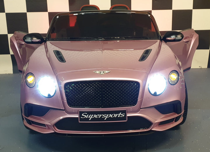 Speelgoedauto op accu voor kinderen Bentley Continental metallic roze