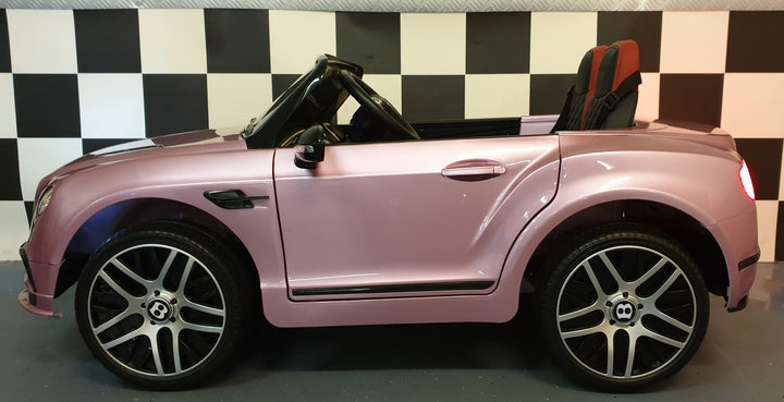 Speelgoedauto op accu voor kinderen Bentley Continental metallic roze