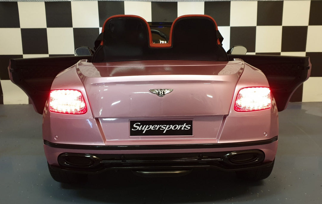 Speelgoedauto op accu voor kinderen Bentley Continental metallic roze
