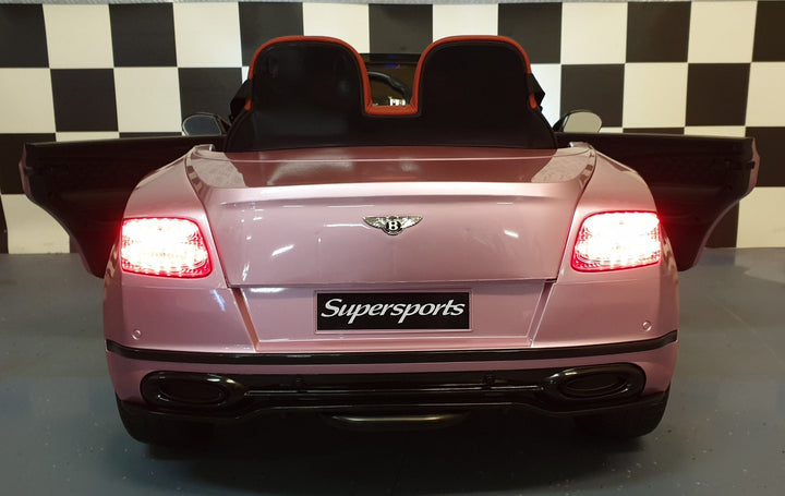 Speelgoedauto op accu voor kinderen Bentley Continental metallic roze