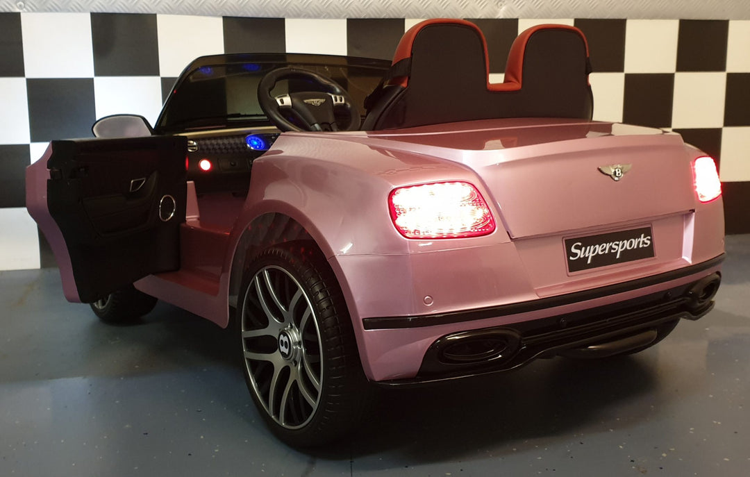 Speelgoedauto op accu voor kinderen Bentley Continental metallic roze