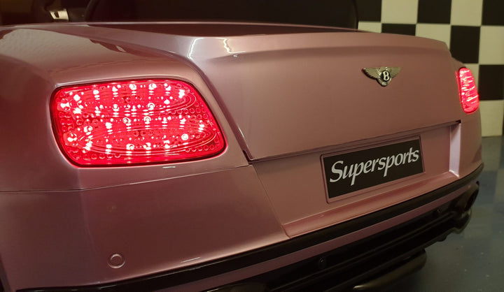 Speelgoedauto op accu voor kinderen Bentley Continental metallic roze