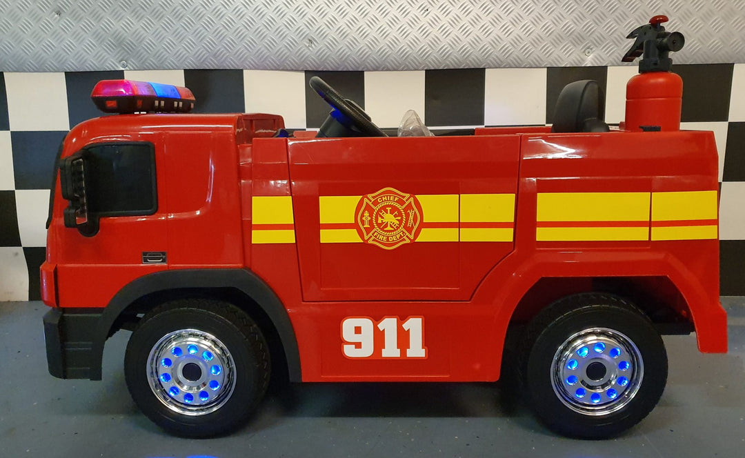 Elektrische kinderauto brandweerwagen 12 volt met afstandsbediening