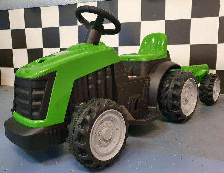 Groene elektrische kindertractor 6 volt