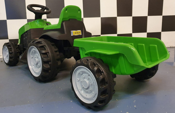 Groene elektrische kindertractor 6 volt