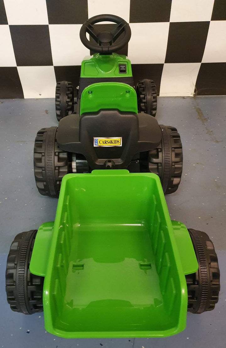 Groene elektrische kindertractor 6 volt