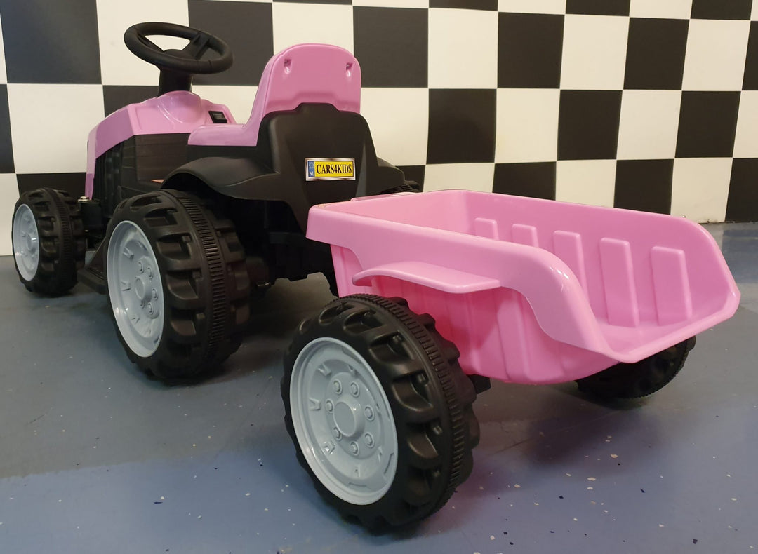 Elektrische kindertractor roze 6 volt