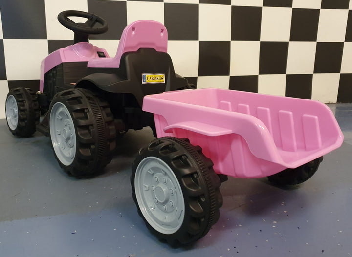 Elektrische kindertractor roze 6 volt