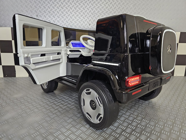 Kinderauto Mercedes EQG zwart 12 volt