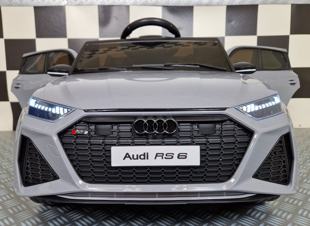 Elektrische kinderauto Audi RS6 nardo-grijs