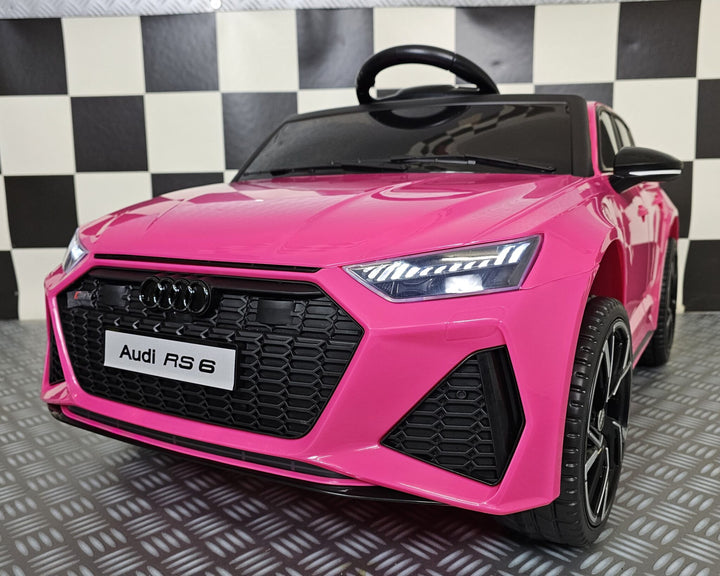 Accu kinderauto Audi RS6 12 volt roze