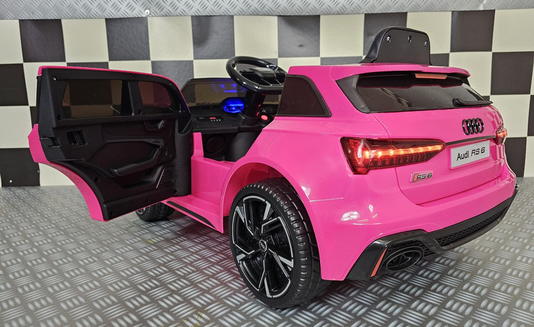 Accu kinderauto Audi RS6 12 volt roze