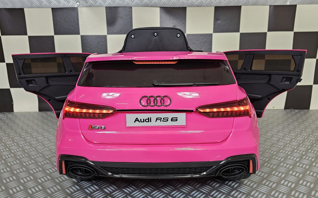 Accu kinderauto Audi RS6 12 volt roze