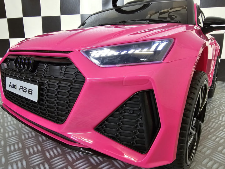 Accu kinderauto Audi RS6 12 volt roze