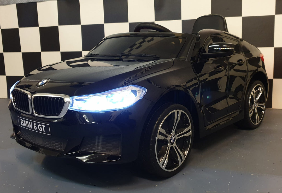 Kinderauto BMW GT 12V, zwart gelakt
