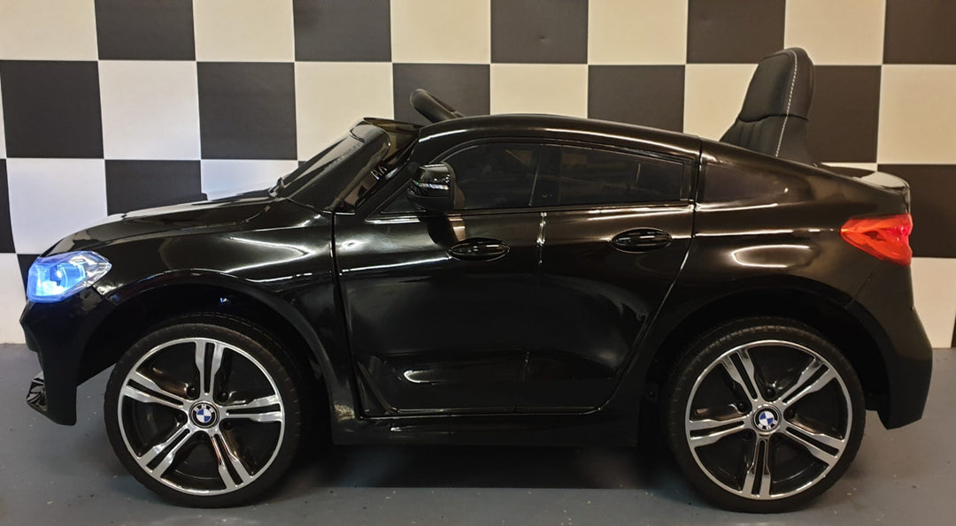 Kinderauto BMW GT 12V, zwart gelakt