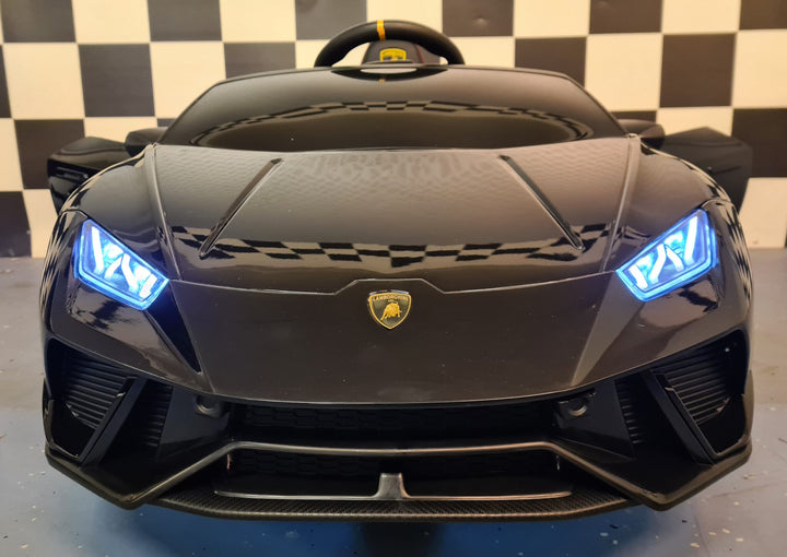 Kinderauto Lamborghini Huracan 12 volt met afstandsbediening, metallic zwart