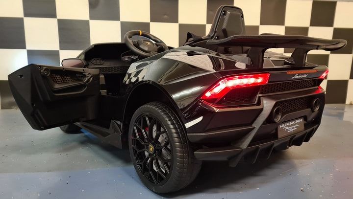 Kinderauto Lamborghini Huracan 12 volt met afstandsbediening, metallic zwart