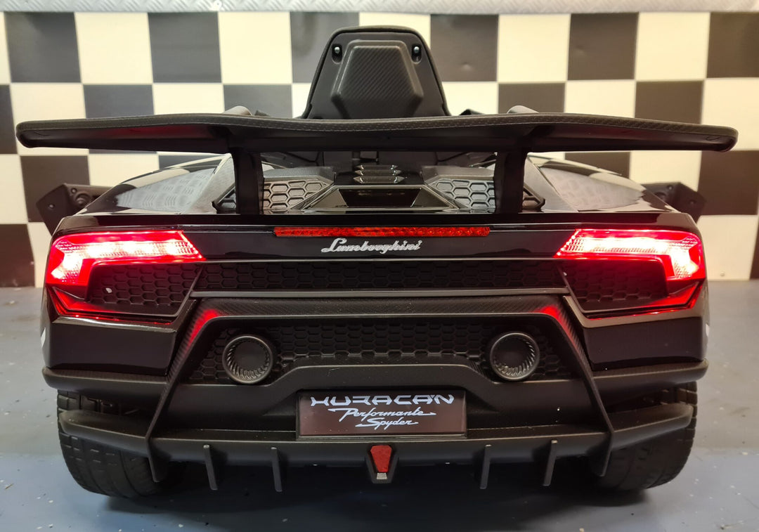 Kinderauto Lamborghini Huracan 12 volt met afstandsbediening, metallic zwart