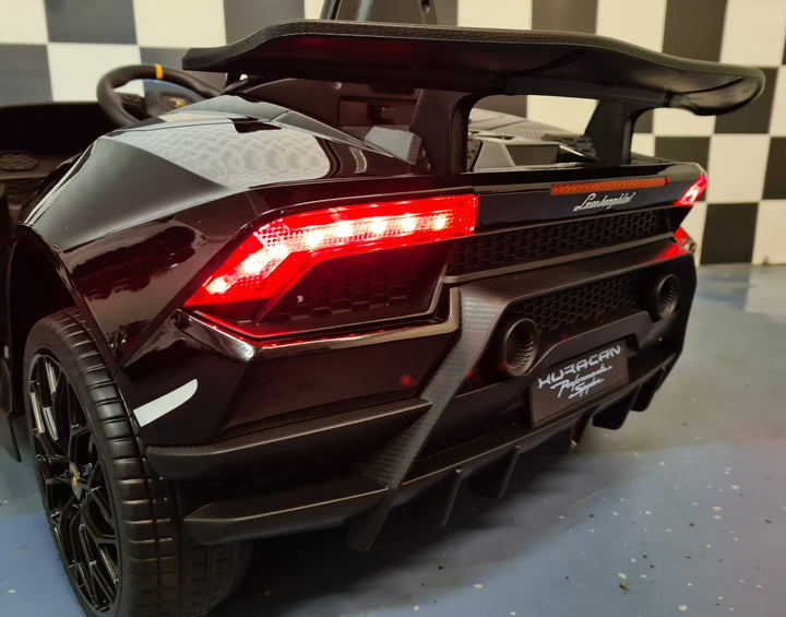Kinderauto Lamborghini Huracan 12 volt met afstandsbediening, metallic zwart