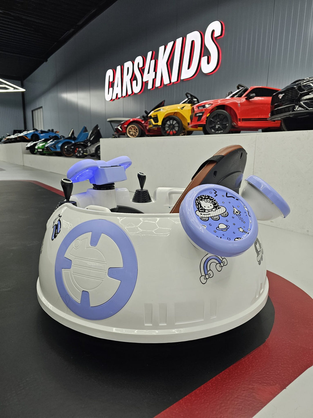 Hello Kitty botsauto 6 volt wit