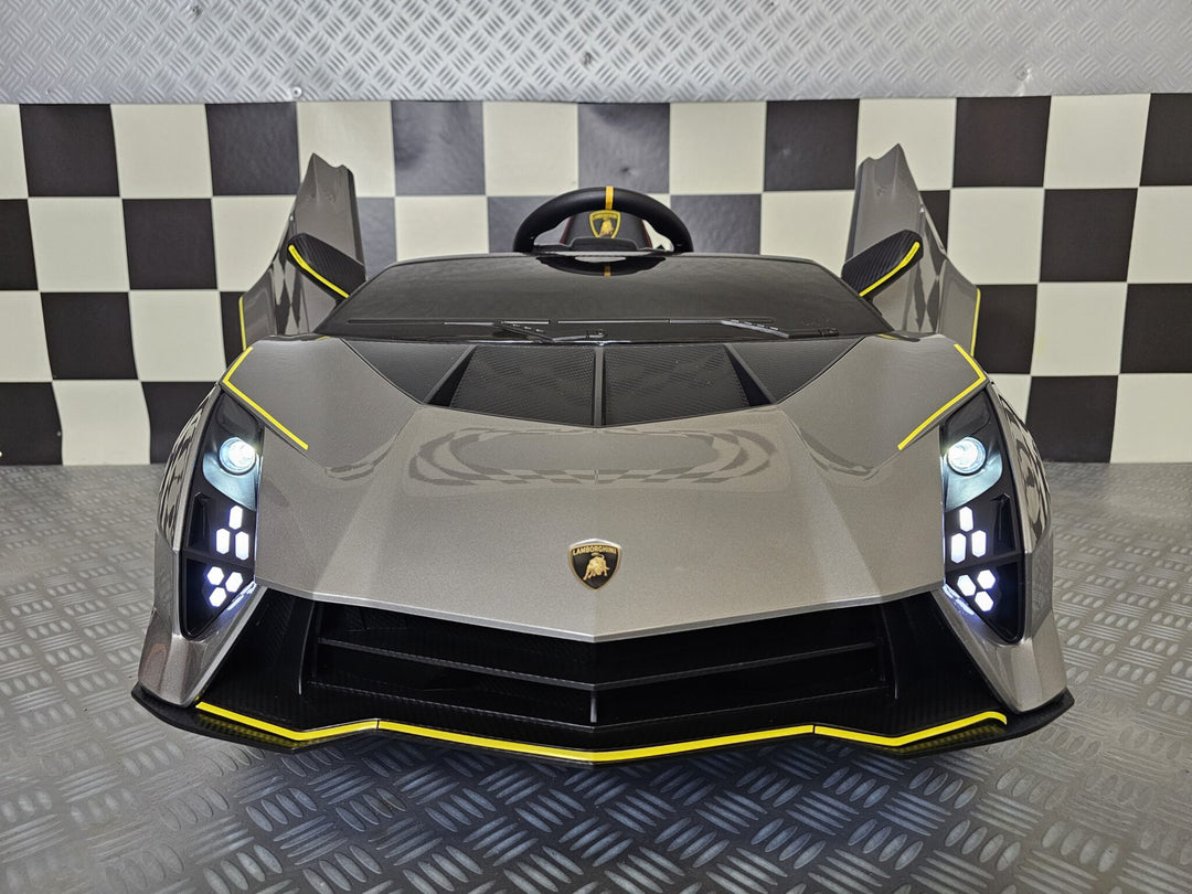 Elektrische kinderauto Lamborghini Auténtica 12 volt metallic grijs