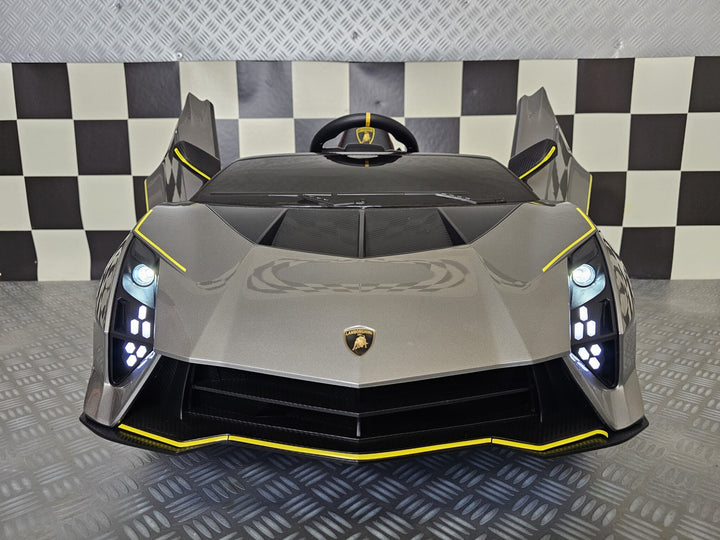Elektrische kinderauto Lamborghini Auténtica 12 volt metallic grijs