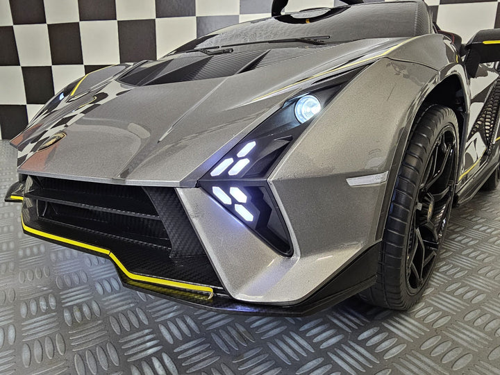 Elektrische kinderauto Lamborghini Auténtica 12 volt metallic grijs