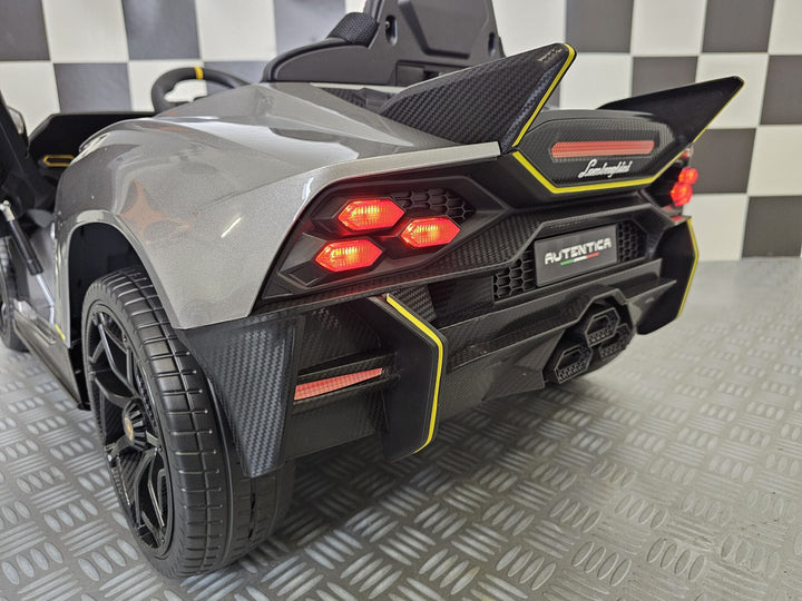 Elektrische kinderauto Lamborghini Auténtica 12 volt metallic grijs