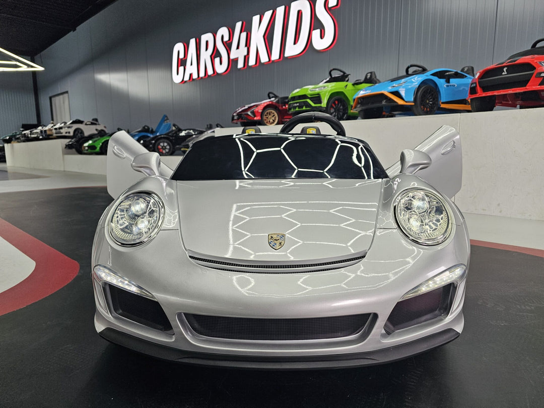 Kinderauto Porsche RUF 24 volt metallic zilver