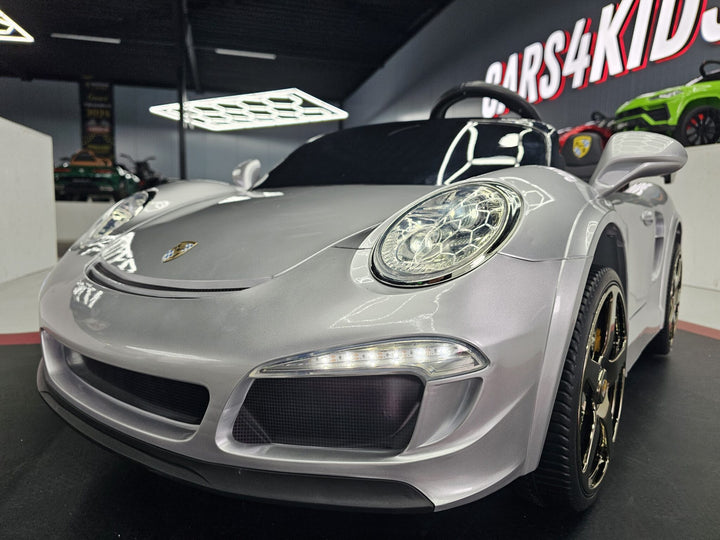 Kinderauto Porsche RUF 24 volt metallic zilver