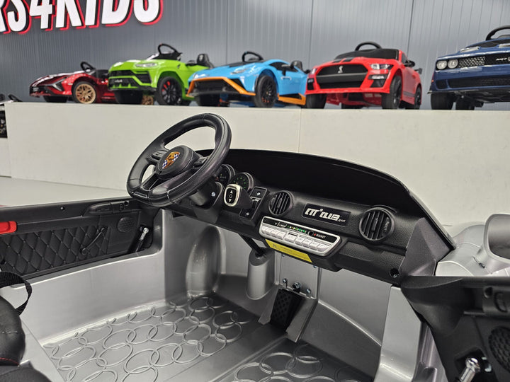 Kinderauto Porsche RUF 24 volt metallic zilver