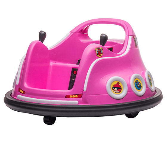 Botsauto Angry Birds 6 volt roze