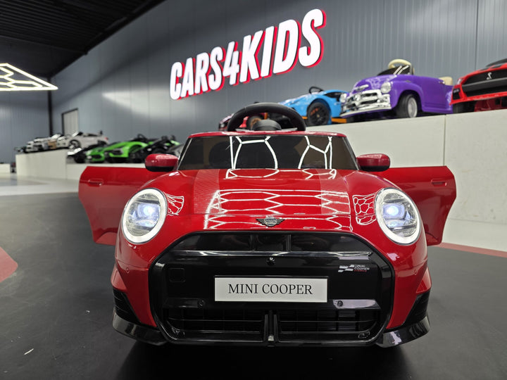 Kinderauto Mini Cooper S 12 volt metallic rood