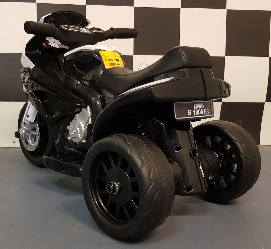 Elektrische mini BMW S1000RR kindermotor / kinderdriewieler 6 volt zwart