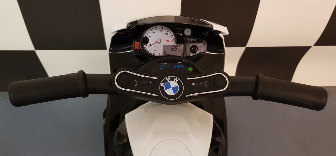 Elektrische mini BMW S1000RR kindermotor / kinderdriewieler 6 volt zwart