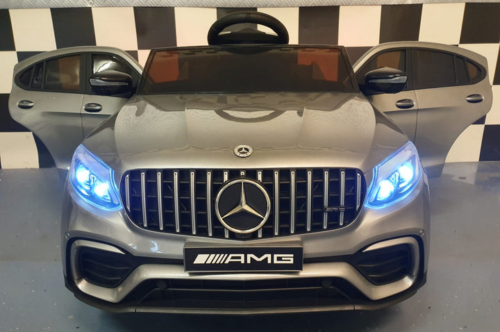 Kinderaccuauto Mercedes GLC 63 12V metallic zilver 1-persoons