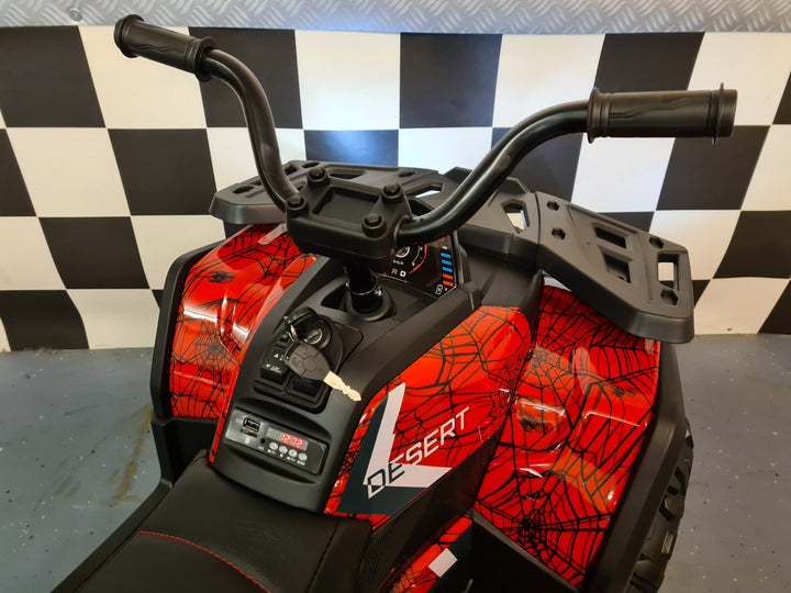 Batterij kinderquad Spider 12 volt rood
