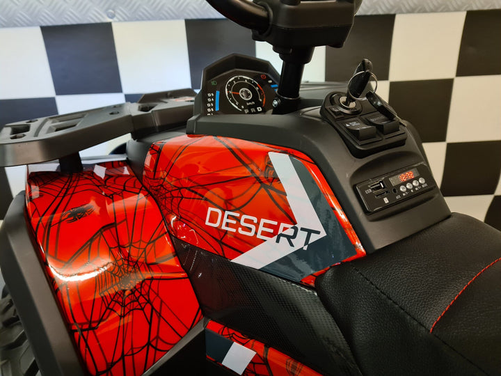 Batterij kinderquad Spider 12 volt rood