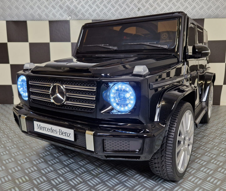 Elektrische kinderauto Mercedes G500 metallic zwart