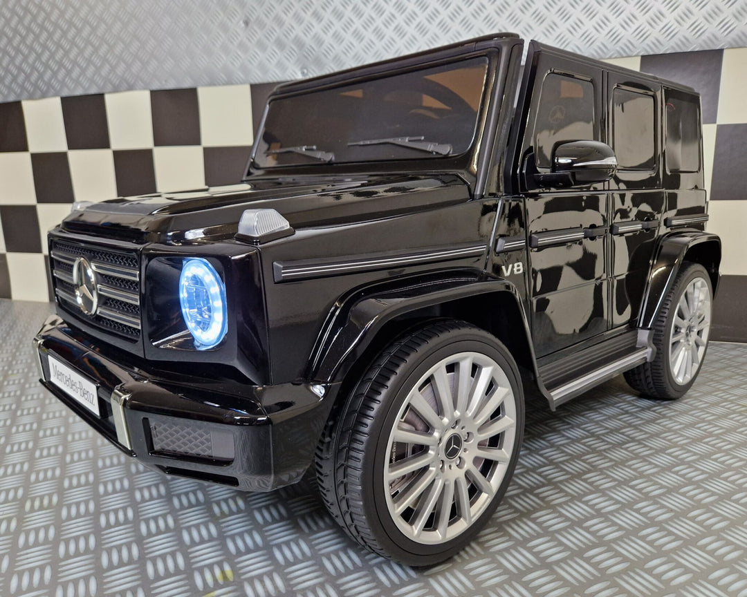 Elektrische kinderauto Mercedes G500 metallic zwart