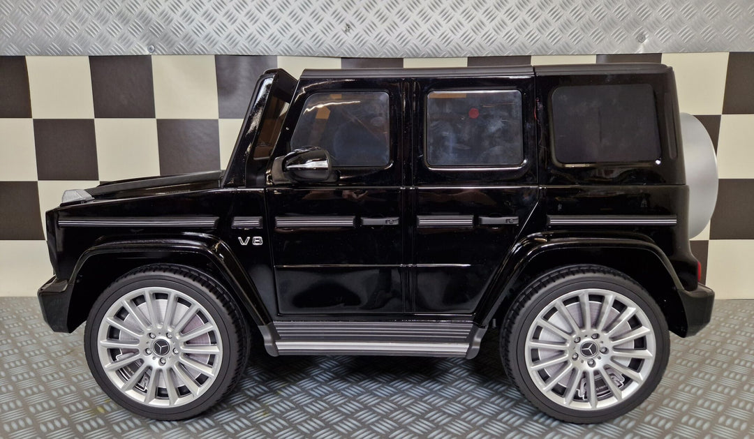Elektrische kinderauto Mercedes G500 metallic zwart